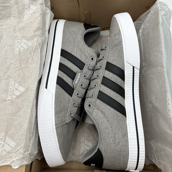 adidas Men\'s Daily 3.0 Canvas Skate‎ Sneakers Size 10.5 Gray/Black Casual Shoes main image 5